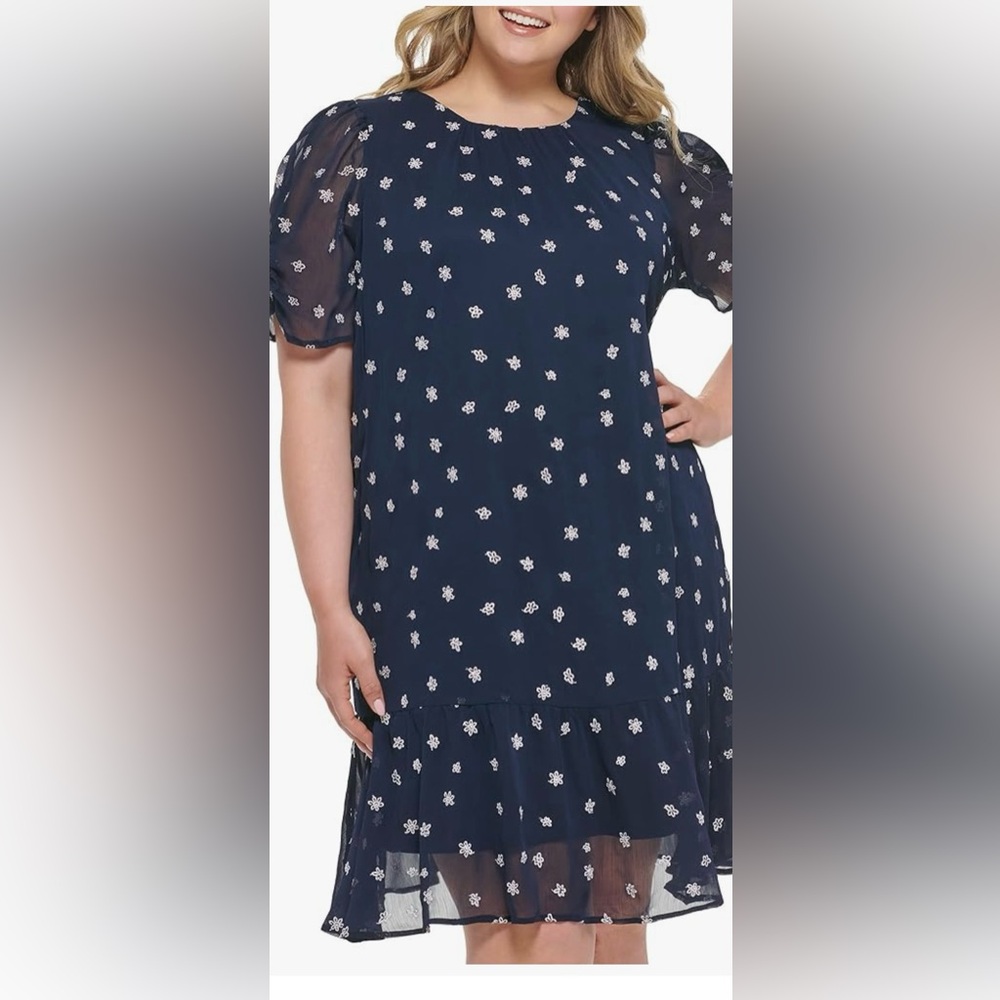Beautiful DKNY navy dress NWT
